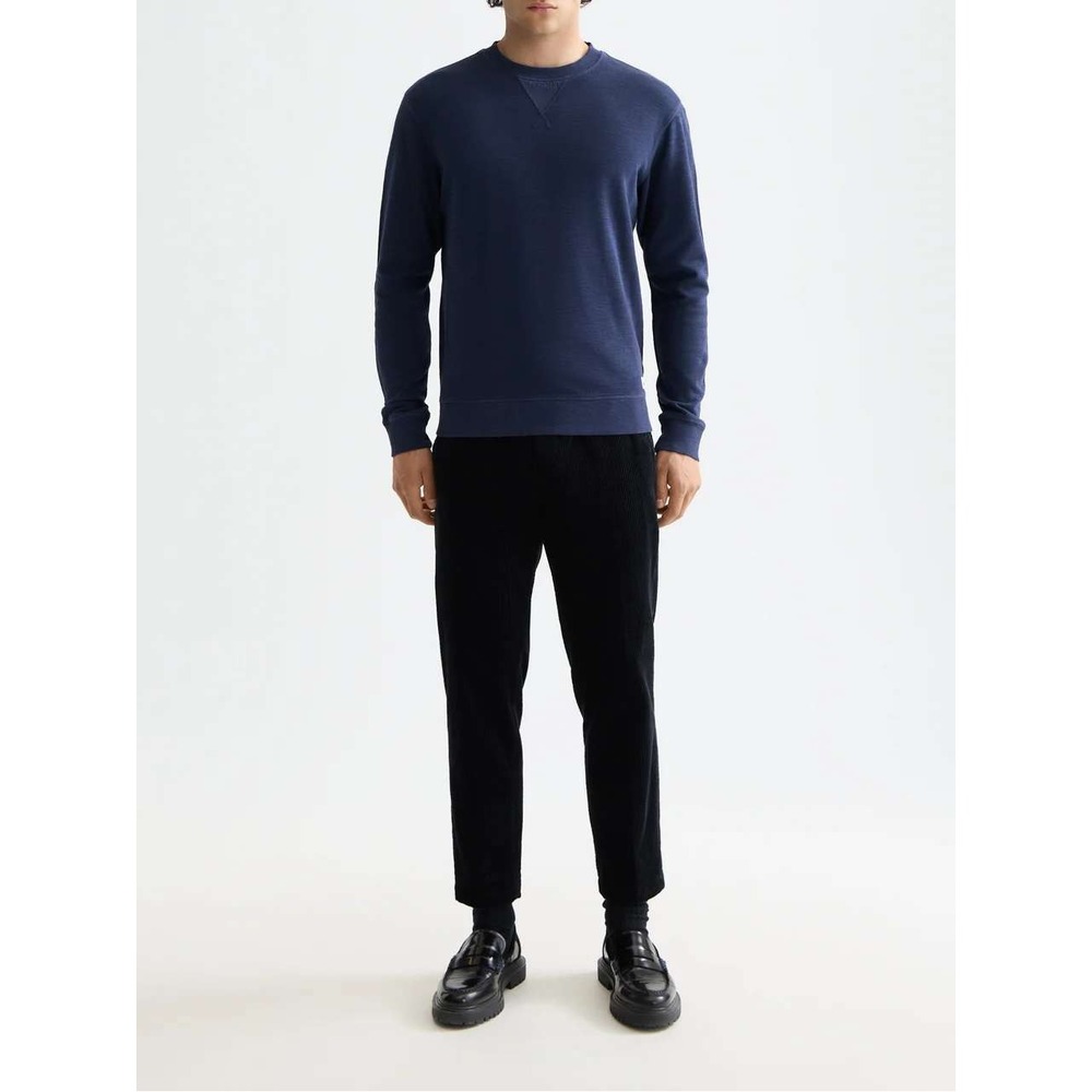 Robert Barakett Sweatshirt Size L Navy Blue Cotton Crew Neck Classic Pullover